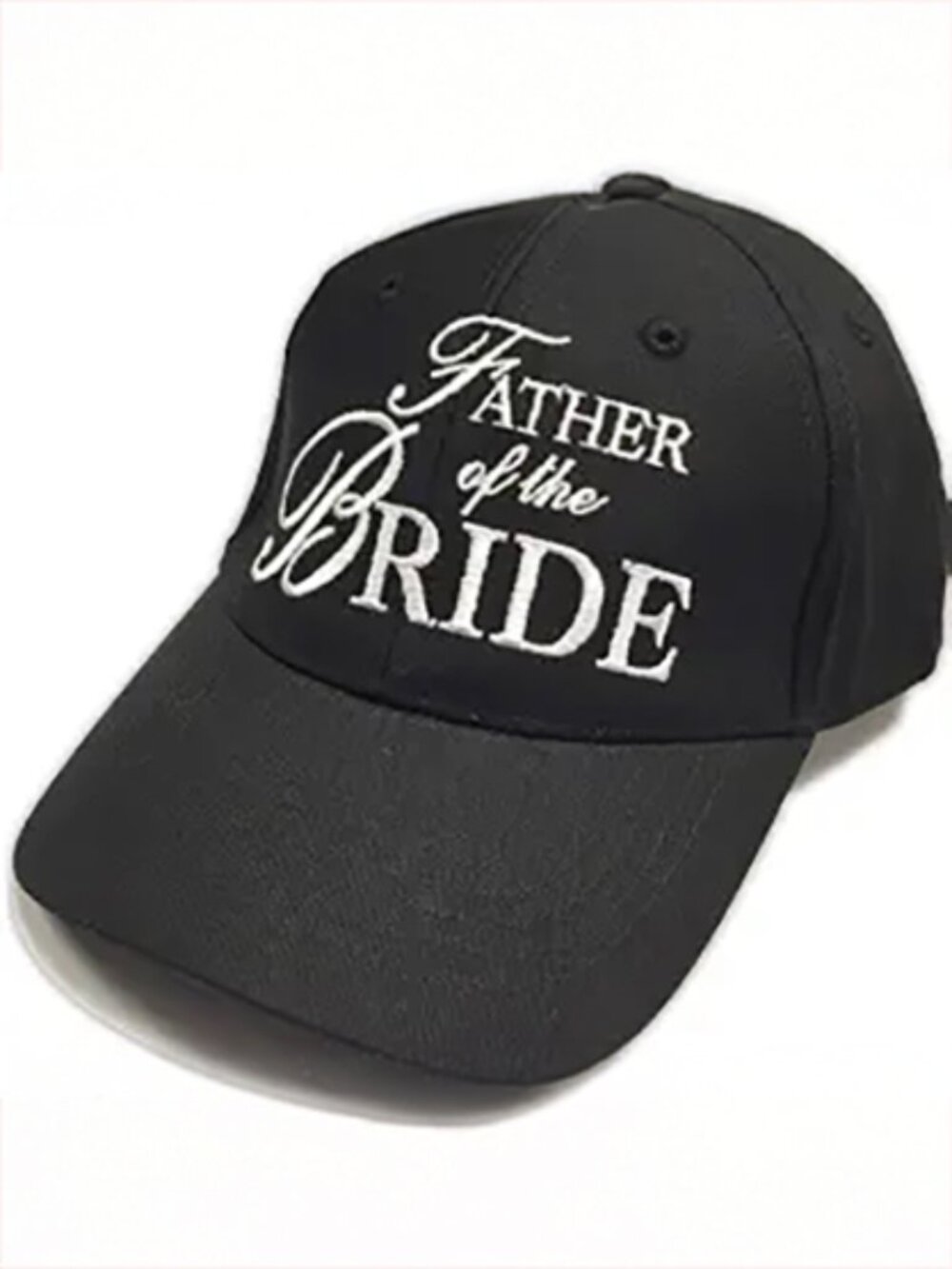NWT Black Father of the Bride Embroidered Wedding Baseball Cap